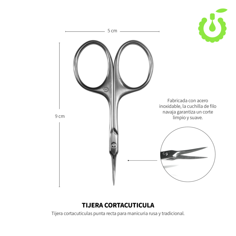 Tijera para corta cuticula con estuche