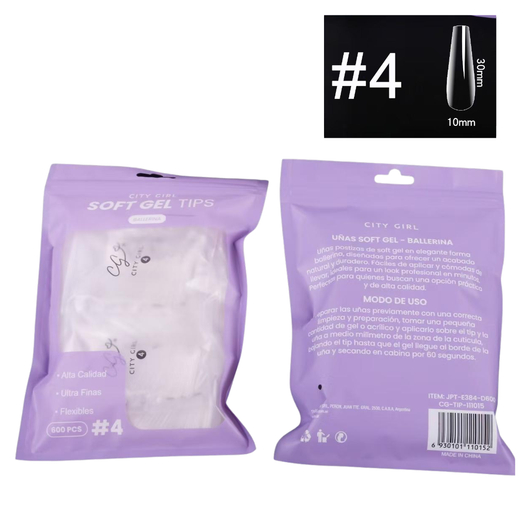 Tips soft gel ballerina