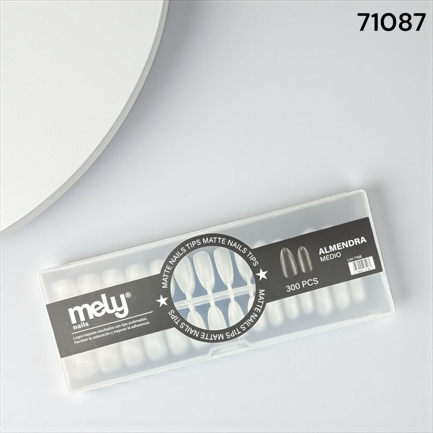 Tips soft gel almendra medianas mely 300pcs