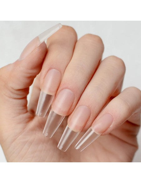 Tips soft gel coffin medium 550piezas PINK MASK