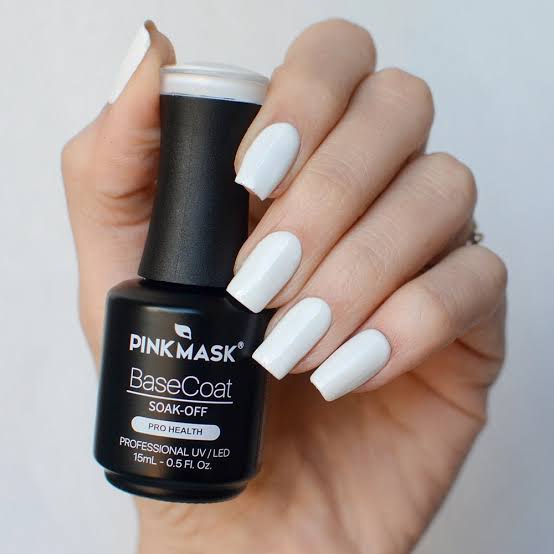 White tips Pink mask