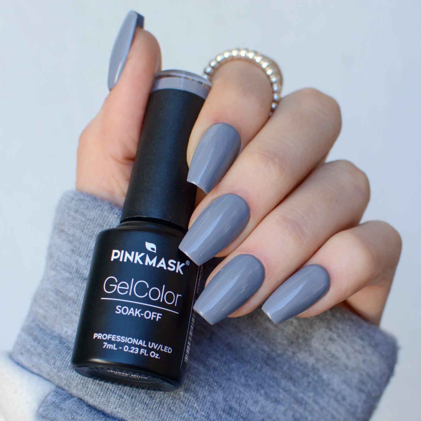 Dusty blue Pink mask