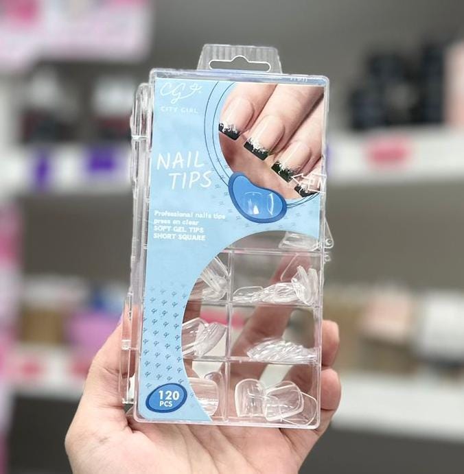 Nail tips 120 PCs SHORT SQUARE