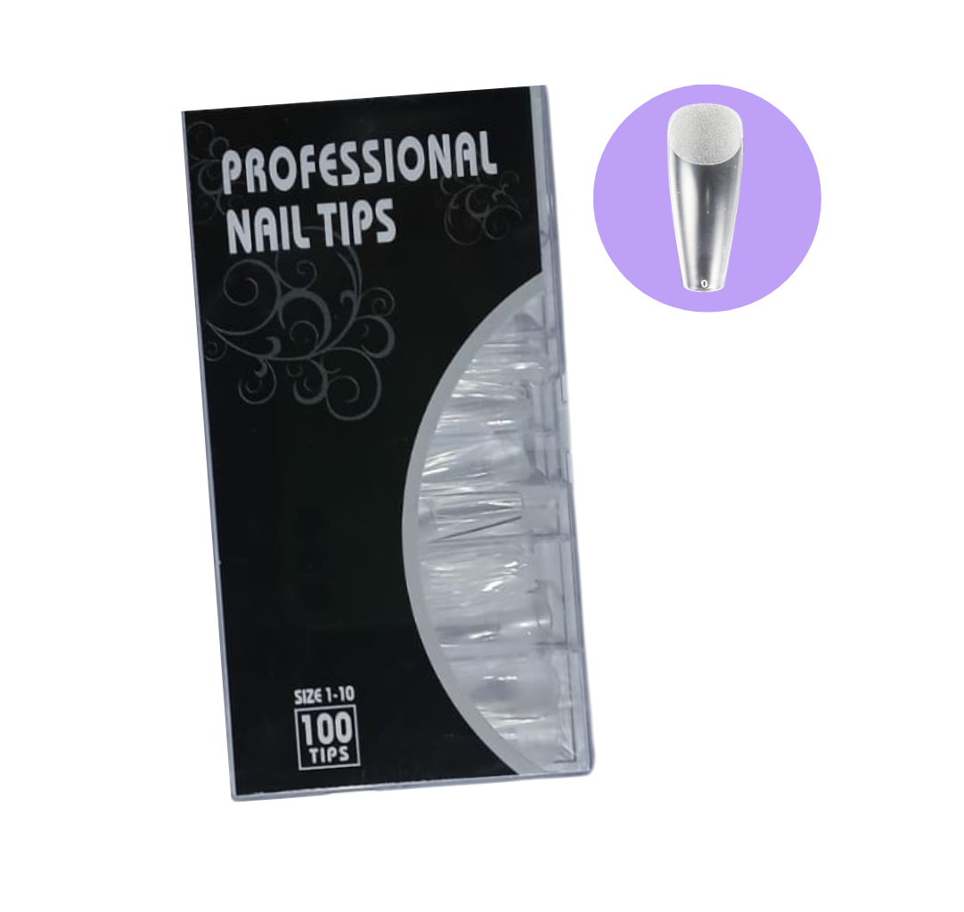 Tips soft gel coffin 100 unidades