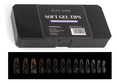 Tips city girl Almendras/largas 280 unidades