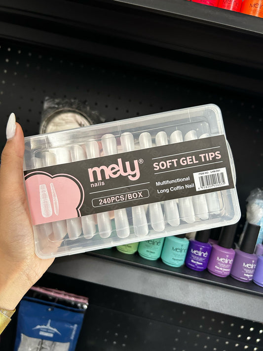 Tips mely 240 unidades coffin largos