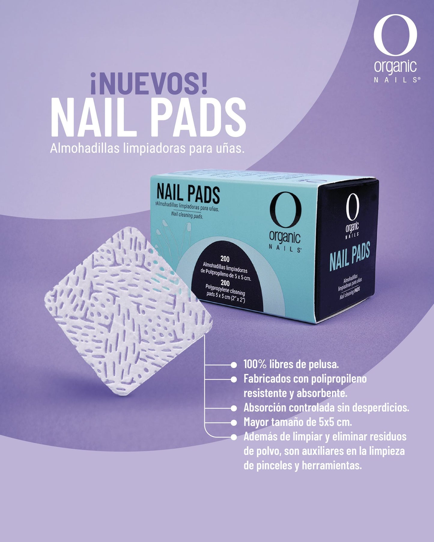 Nail Pads Organic (wipes)
