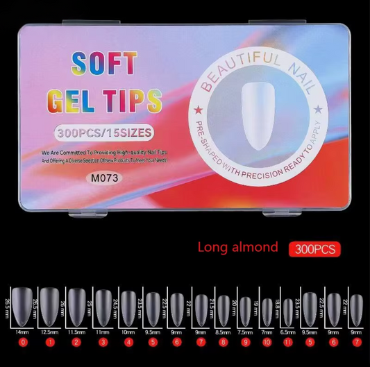 Soft gel tips almendra 300 PCs BEAUTIFUL NAIL