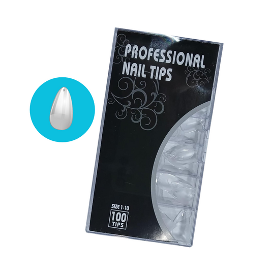 Tips soft gel 100 unidades almendra