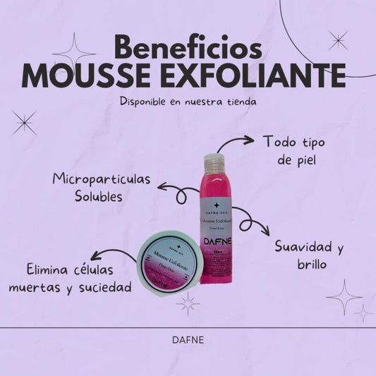Mousse Exfoliante DAFNE Paso 1 y Paso 2
