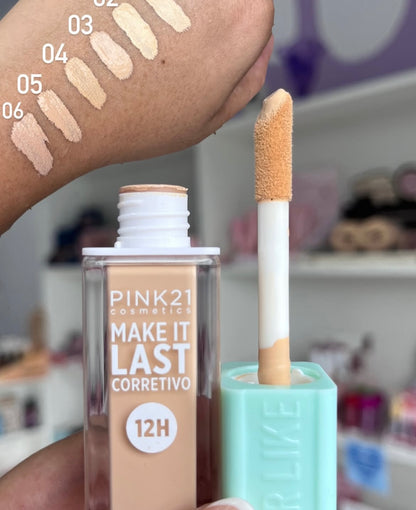 Corrector de ojeras 12 hs MATTE PINK 21 tono 01