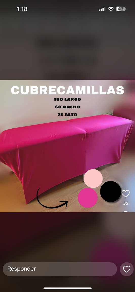CUBRE CAMILLA EN NEGRO