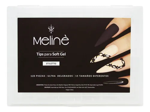 Tips soft gel STILETTO MELINÉ 120 PCs