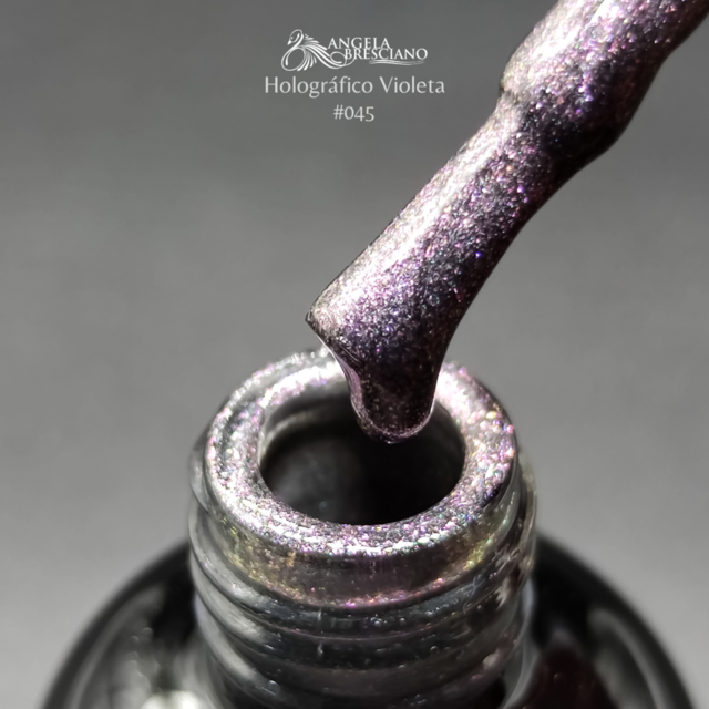 Esmalte Angela bresciano Holografico Violeta 045