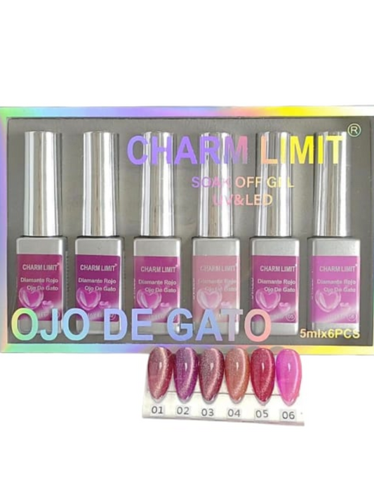 Coleccion Charm limir ojo de gato DIAMANTE ROJO